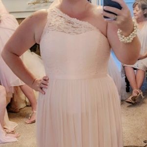David's Bridal Petal Bridesmaid Dress